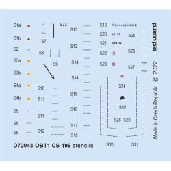 Eduard D72043 1/72 CS-199 stencils Decal for Aircraft