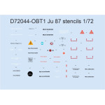 Eduard D72044 1/72 Ju 87 stencils Decal for Aircraft