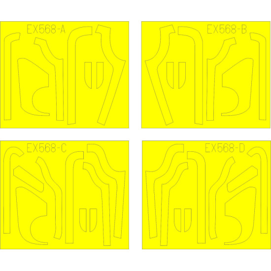 Eduard EX568 1/48 B-17G antiglare panels (BO & DL production) Sticker for Aircraft