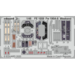 Eduard FE1059 1/48 Fw 190A-8 Weekend Photo-Etched for Aircraft Zoom set