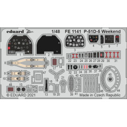 Eduard FE1141 1/48 P-51D-5 Weekend Photo-Etched for Aircraft Zoom set