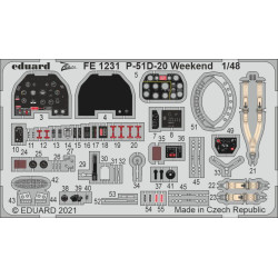 Eduard FE1231 1/48 P-51D-20 Weekend Photo-Etched for Aircraft Zoom set