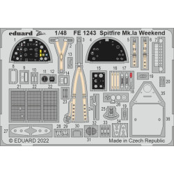 Eduard FE1243 1/48 Spitfire Mk.Ia Weekend Photo-Etched for Aircraft Zoom set