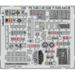 Eduard FE1246 1/48 F-104S ASA-M Photo-Etched for Aircraft Zoom set