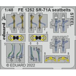 Eduard FE1252 1/48 SR-71A seatbelts STEEL Photo-Etched for Aircraft Zoom set