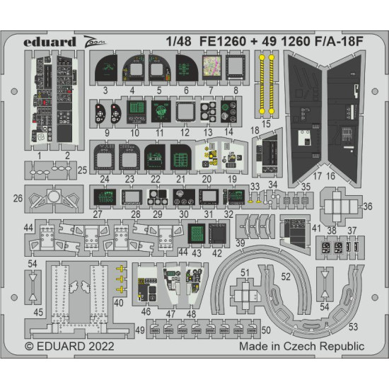 Eduard FE1260 1/48 F/A-18F Photo-Etched for Aircraft Zoom set