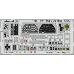 Eduard FE1294 1/48 P-38J Photo-Etched for Aircraft Zoom set