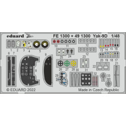 Eduard FE1300 1/48 Yak-9D Photo-Etched for Aircraft Zoom set