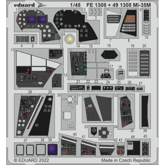 Eduard FE1308 1/48 Mi-35M Photo-Etched for Aircraft Zoom set Eduard FE1308 1/48 Mi-35M Photo-Etched for Aircraft Zoom set
