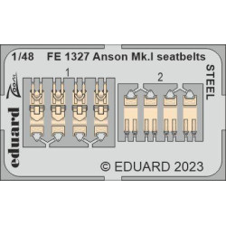 Eduard FE1327 1/48 Anson Mk.I seatbelts STEEL Photo-Etched for Aircraft Zoom set