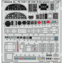 Eduard FE1336 1/48 B-25J glazed nose Photo-Etched for Aircraft Zoom set