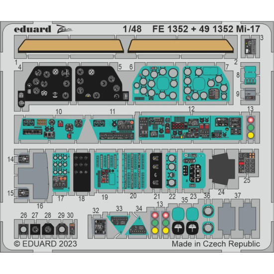 Eduard FE1352 1/48 Mi-17 Photo-Etched for Aircraft Zoom set