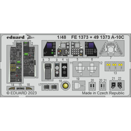 Eduard FE1373 1/48 A-10C Photo-Etched for Aircraft Zoom set