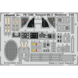 Eduard FE1398 1/48 Tempest Mk.V Weekend Photo-Etched for Aircraft Zoom set