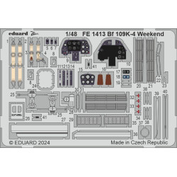 Eduard FE1413 1/48 Bf 109K-4 Weekend Photo-Etched for Aircraft Zoom set