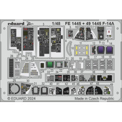 Eduard FE1445 1/48 F-14A Photo-Etched for Aircraft Zoom set