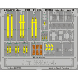 Eduard FE285 1/48 Ju 88A-4 interior Photo-Etched for Aircraft Zoom set