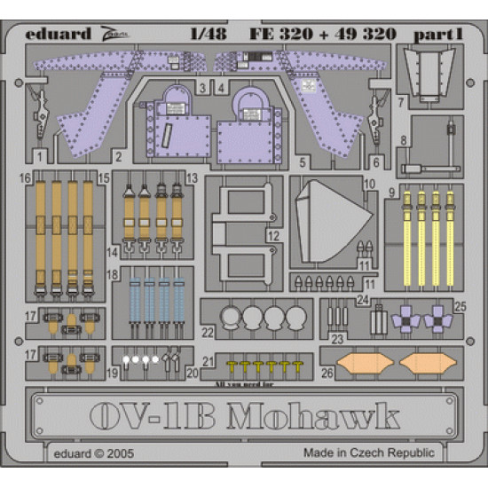 Eduard FE320 1/48 OV-1B Photo-Etched for Aircraft Zoom set