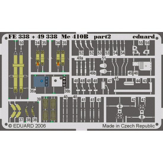 Eduard FE338 1/48 Me 410B Photo-Etched for Aircraft Zoom set