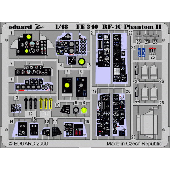 Eduard FE340 1/48 RF-4C Photo-Etched for Aircraft Zoom set Eduard FE340 1/48 RF-4C Photo-Etched for Aircraft Zoom set
