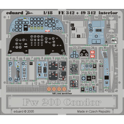 Eduard FE342 1/48 Fw 200 Condor interior Photo-Etched for Aircraft Zoom set
