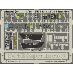 Eduard FE353 1/48 F-18E interior Photo-Etched for Aircraft Zoom set