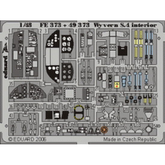 Eduard FE373 1/48 Wyvern S.4 interior Photo-Etched for Aircraft Zoom set