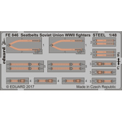 Eduard FE846 1/48 Seatbelts Soviet Union WWII fighters STEEL Photo-Etched for Aircraft Zoom set