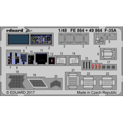 Eduard FE864 1/48 F-35A Photo-Etched for Aircraft Zoom set