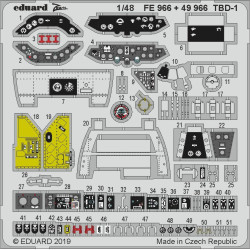 Eduard FE966 1/48 TBD-1 Photo-Etched for Aircraft Zoom set