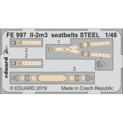 Eduard FE997 1/48 Il-2m3 seatbelts STEEL Photo-Etched for Aircraft Zoom set