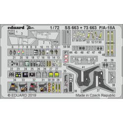 Eduard SS663 1/72 F/A-18A Photo-Etched for Aircraft Zoom set