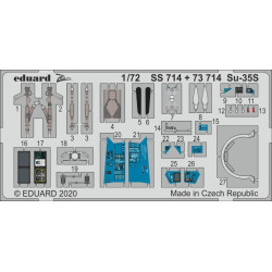 Eduard SS714 1/72 Su-35S Photo-Etched for Aircraft Zoom set