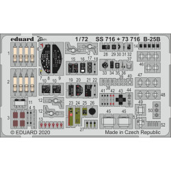 Eduard SS716 1/72 B-25B Photo-Etched for Aircraft Zoom set