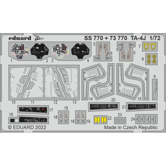Eduard SS770 1/72 TA-4J Photo-Etched for Aircraft Zoom set