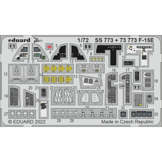 Eduard SS773 1/72 F-15E Photo-Etched for Aircraft Zoom set