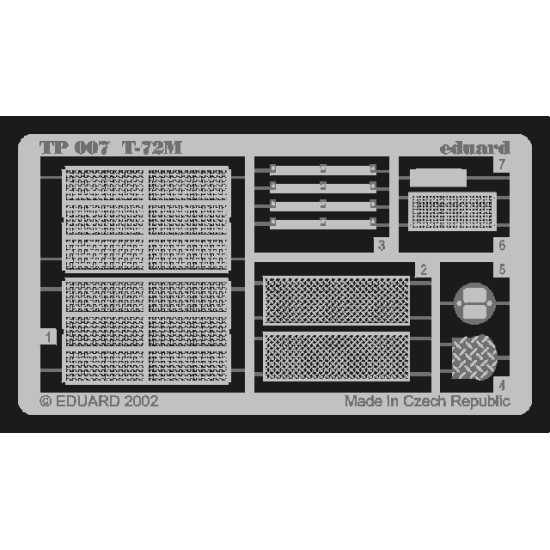 Eduard TP007 1/35 T-72M Photo-Etched for AFV Zoom set