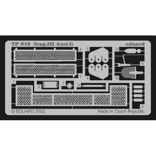 Eduard TP010 1/35 StuG.III Ausf.G Photo-Etched for AFV Zoom set Eduard TP010 1/35 StuG.III Ausf.G Photo-Etched for AFV Zoom set