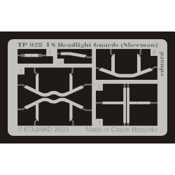 Eduard TP028 1/35 US Headlight Guards (Sherman) Photo-Etched for AFV Zoom set