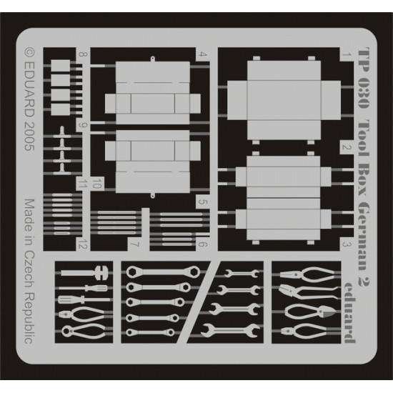 Eduard TP030 1/35 Tool Box German 2 Photo-Etched for AFV Zoom set