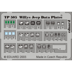 Eduard TP505 1/35 Willys Jeep Photo-Etched for AFV Zoom set