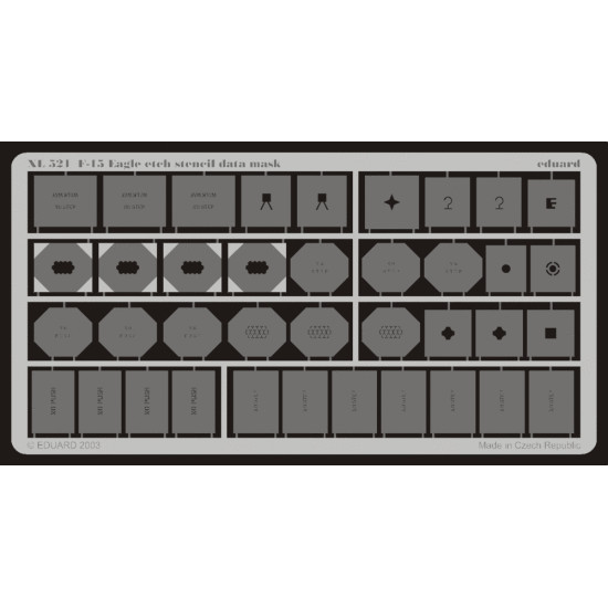 Eduard XL521 1/32 F-15 etch stencil data mask -etch Sticker for Aircraft