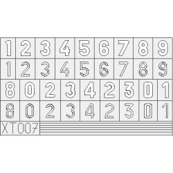 Eduard XT007 1/35 German Numbers Small Sticker for AFV