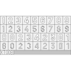 Eduard XT008 1/35 German Numbers Medium Sticker for AFV