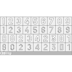 Eduard XT009 1/35 German Numbers Large Sticker for AFV
