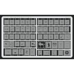 Eduard XT029 1/35 Divisional Insignia 1940-45 Sticker for AFV