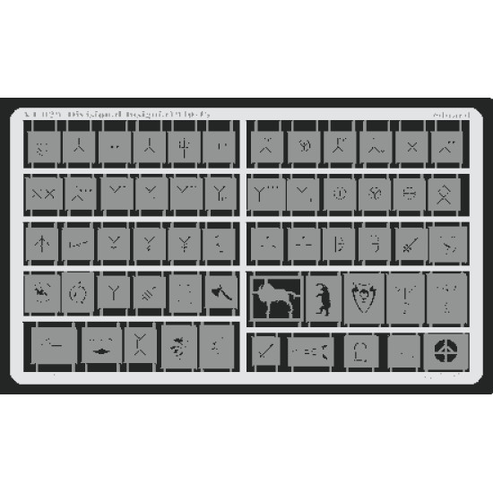Eduard XT029 1/35 Divisional Insignia 1940-45 Sticker for AFV