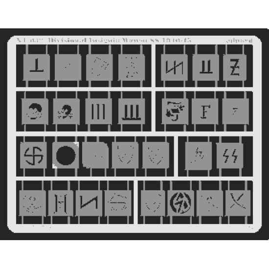 Eduard XT032 1/35 Divisional Insignia Waffen SS 1940-45 Sticker for AFV