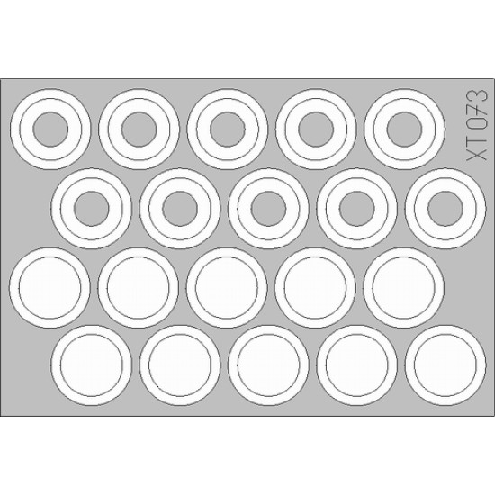 Eduard XT073 1/35 M-113 wheel mask Sticker for AFV