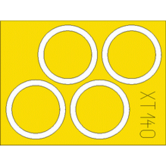 Eduard XT140 1/35 Flak 38 30mm wheel masks Sticker for AFV